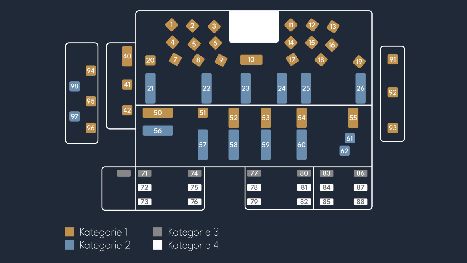 Saalplan beschriftet WEBSITE gross
